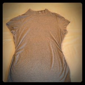 Short sleeve mock turtle neck